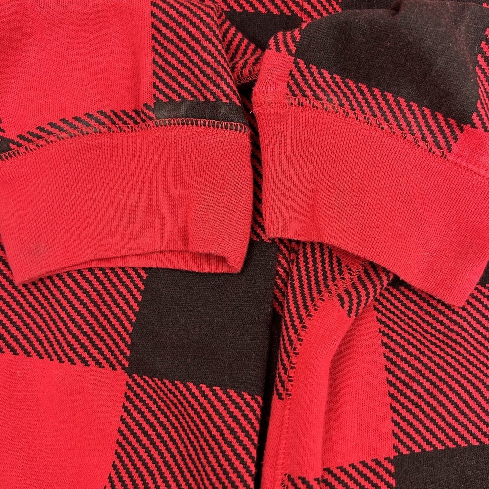 Victoria Secret PINK Red Buffalo Plaid Hooded Sherpa Long Jane One-Piece PJ - SM - Picture 13 of 15